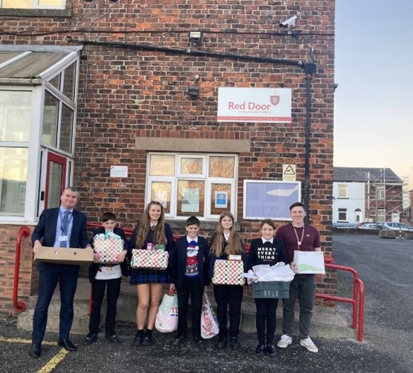 Photograph of pupils taking part in Caritas Red Door Project