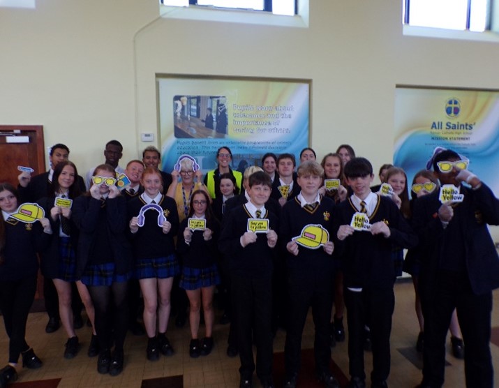 Photograph of pupils taking part in World Mental Health Day